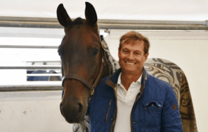 Dr. Klaus Banzhaf, Tierarzt und Züchter mit seiner Stute FBW Dottoressa auf dem Bundeschampionat 2018.